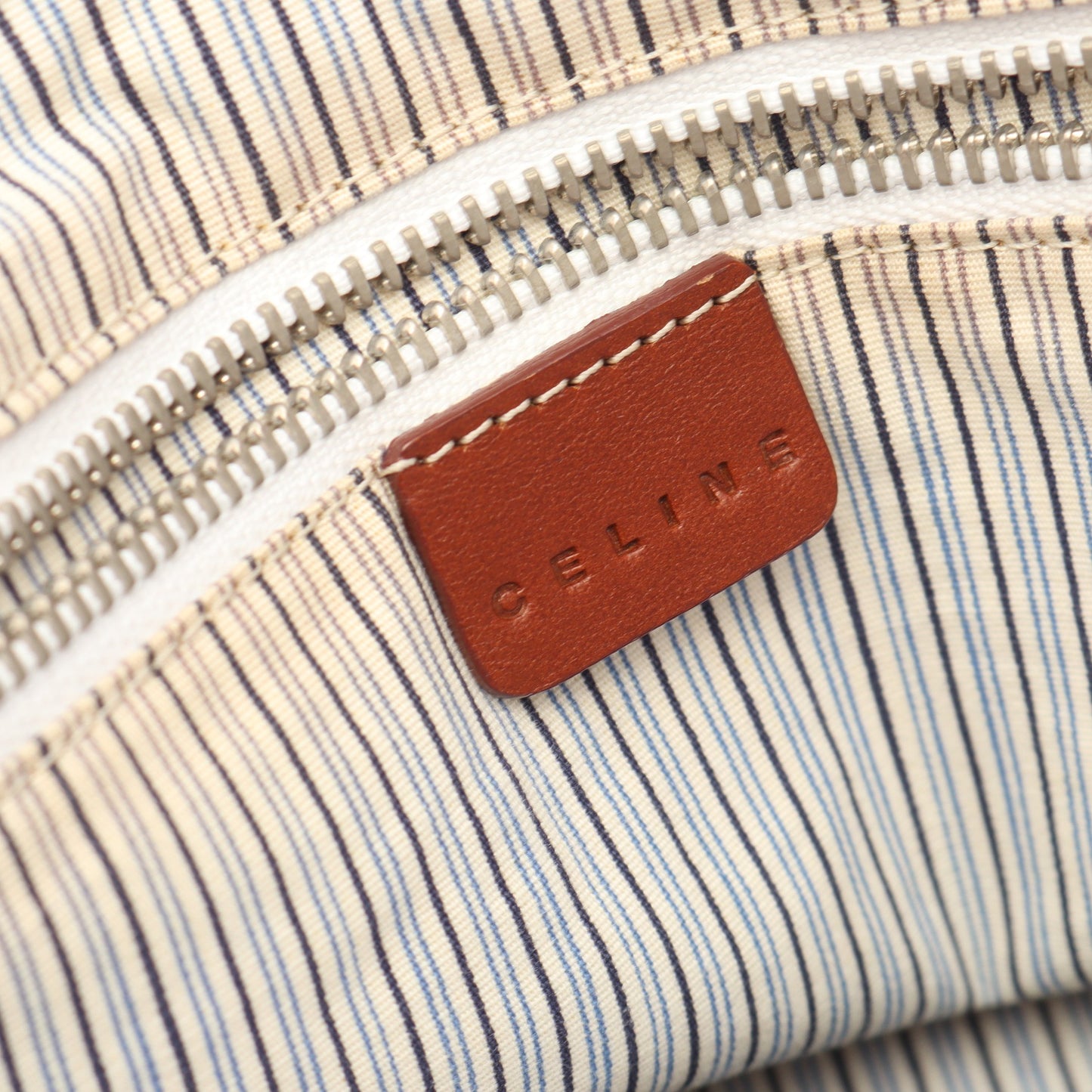 花柄 ハンドバッグ トートバッグ デニム レザー インディゴブルー ブラウン セリーヌ バッグ CELINE