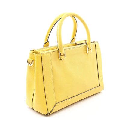 2WAY ハンドバッグ レザー イエロー エムシーエム バッグ MCM