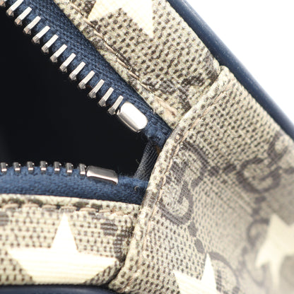 チルドレンズ GGスプリーム スター キッズ ウエストバッグ ボディバッグ PVC レザー ベージュ ネイビー グッチ バッグ GUCCI