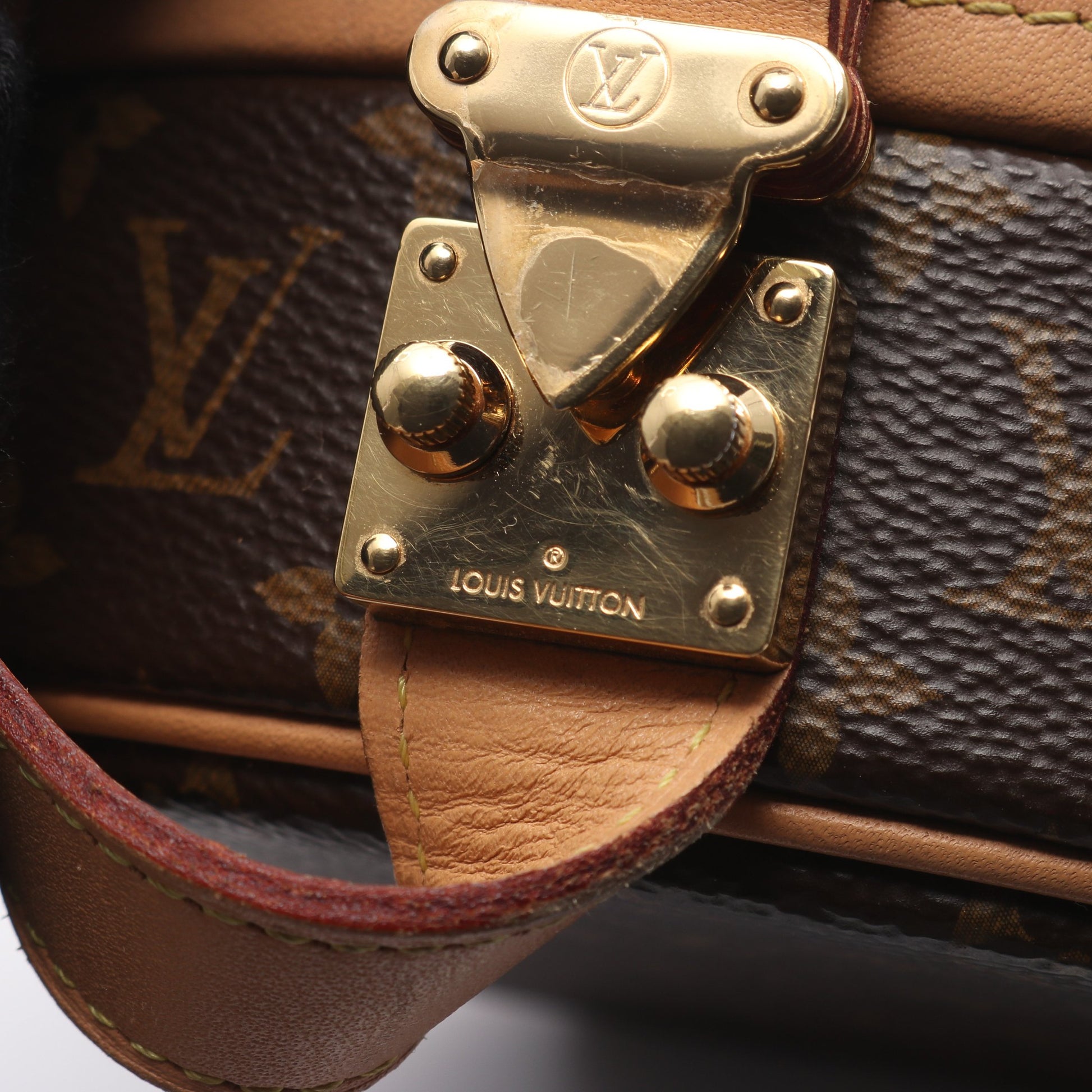プティット ボワット シャポー モノグラム 2WAY ハンドバッグ PVC レザー ブラウン ルイヴィトン バッグ LOUIS VUITTON