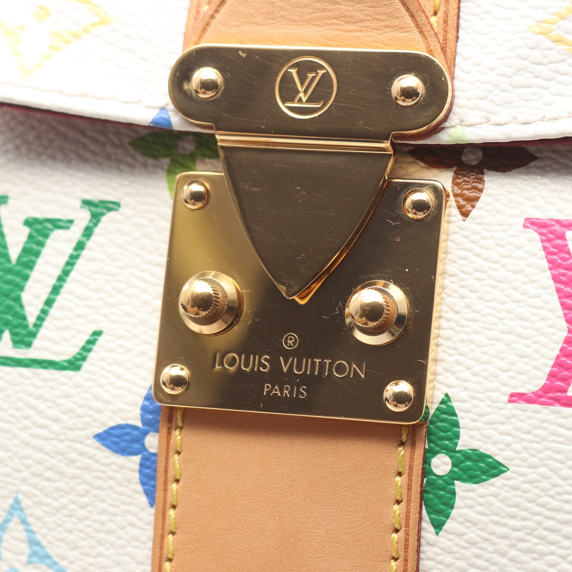 スピーディ30 モノグラムマルチカラー ブロン ハンドバッグ PVC レザー ホワイト ルイヴィトン バッグ LOUIS VUITTON