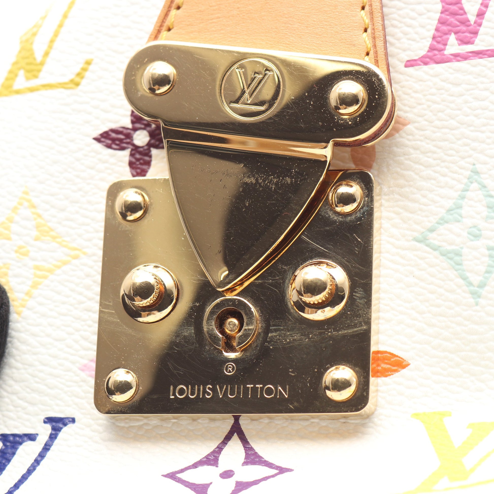 スピーディ30 モノグラムマルチカラー ブロン ハンドバッグ PVC レザー ホワイト ルイヴィトン バッグ LOUIS VUITTON