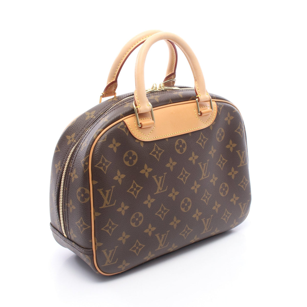 トゥルーヴィル モノグラム ハンドバッグ PVC レザー ブラウン ルイヴィトン バッグ LOUIS VUITTON