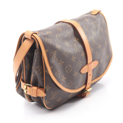 ソミュール30 モノグラム ショルダーバッグ PVC レザー ブラウン ルイヴィトン バッグ LOUIS VUITTON