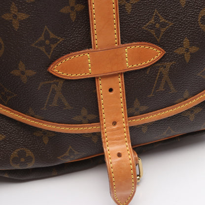 ソミュール30 モノグラム ショルダーバッグ PVC レザー ブラウン ルイヴィトン バッグ LOUIS VUITTON
