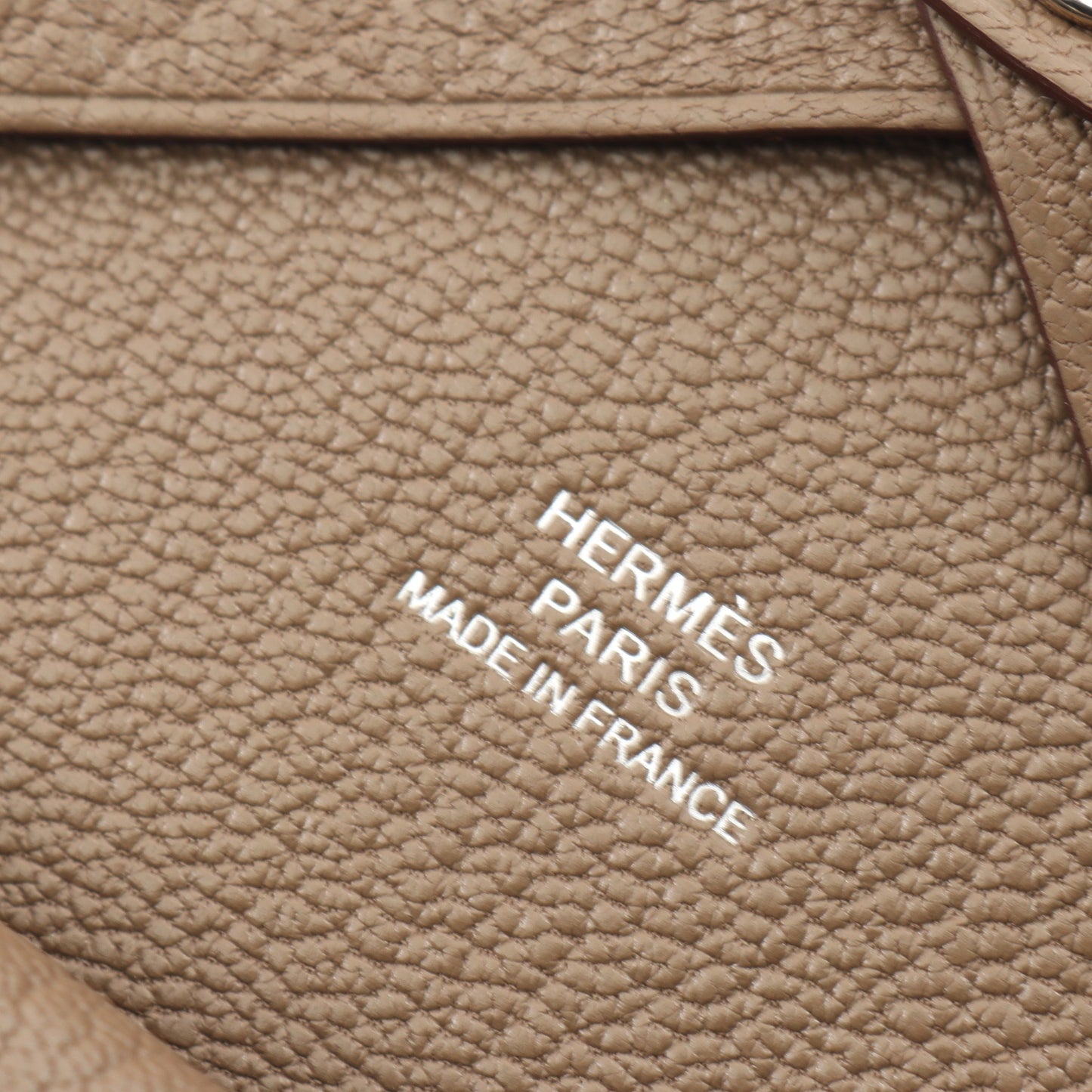 カルヴィデュオ エトゥープ コインケース シェーブル グレーベージュ シルバー金具 W刻印 エルメス 財布・小物 HERMES