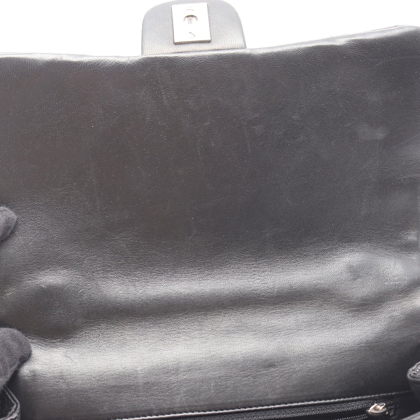 マトラッセ トップハンドルバッグ ハンドバッグ ラムスキン ブラック シルバー金具 シャネル バッグ CHANEL