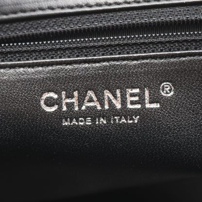マトラッセ トップハンドルバッグ ハンドバッグ ラムスキン ブラック シルバー金具 シャネル バッグ CHANEL