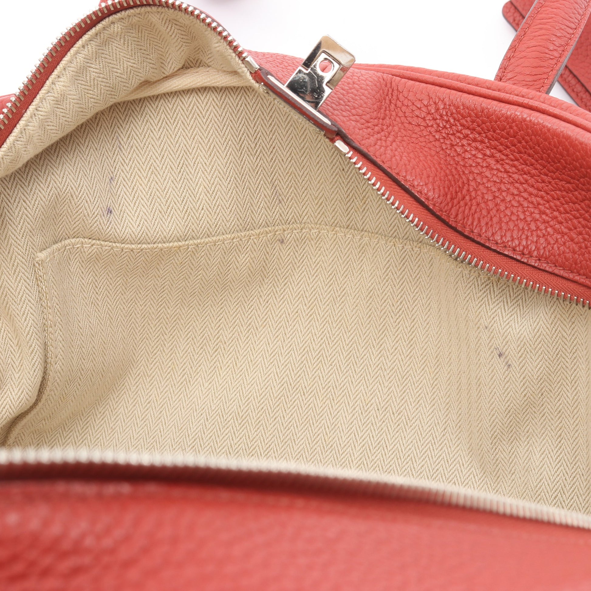 ヴィクトリア35 ルージュベネチアン ハンドバッグ ミニボストンバッグ トリヨンクレマンス レッドブラウン シルバー金具 □M刻印 エルメス バッグ HERMES