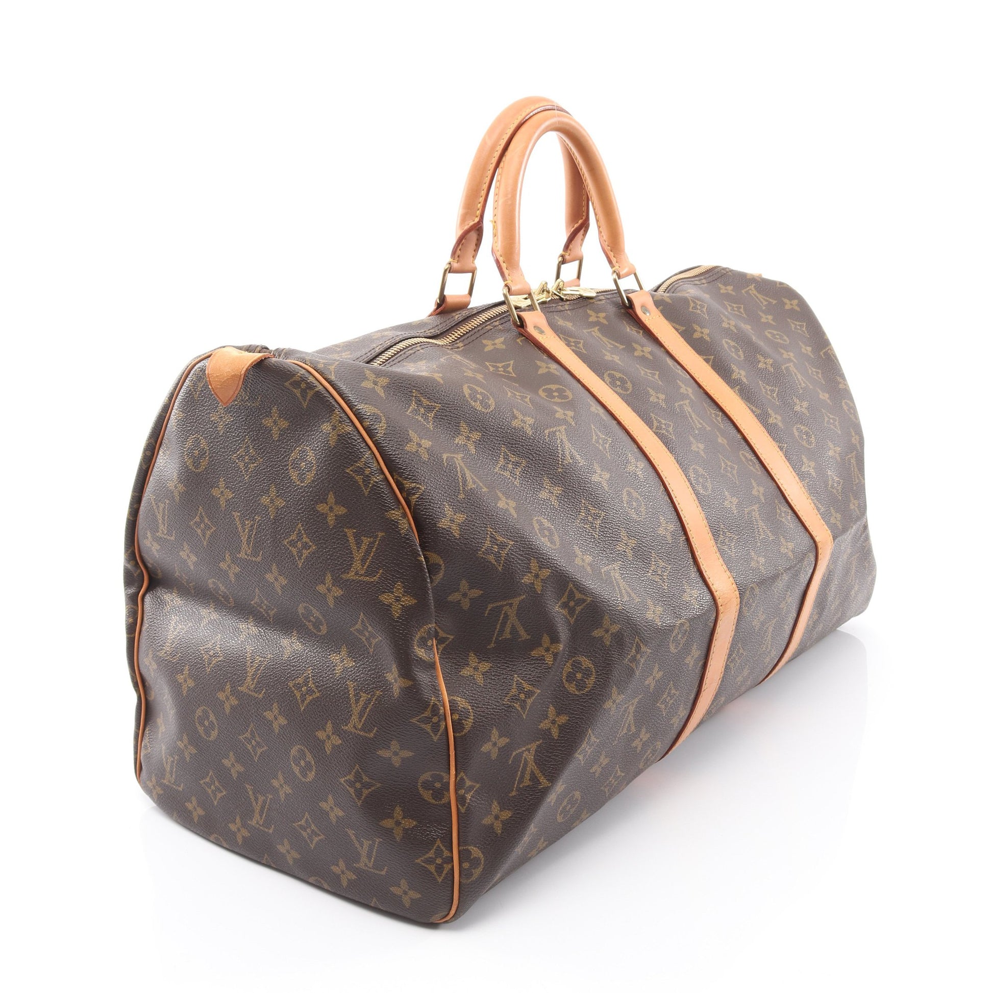 キーポル55 モノグラム ボストンバッグ PVC レザー ブラウン ルイヴィトン バッグ LOUIS VUITTON