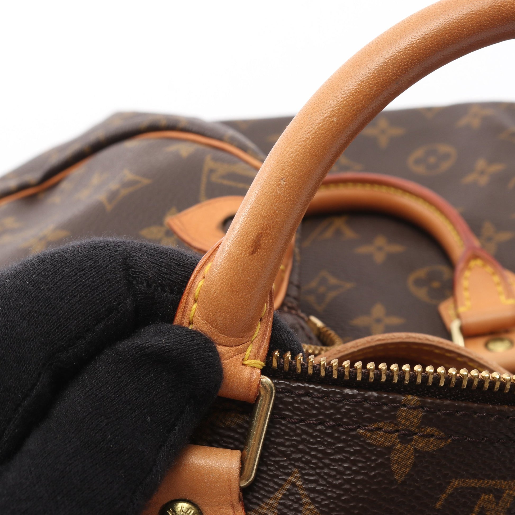 スピーディ40 モノグラム ハンドバッグ PVC レザー ブラウン ルイヴィトン バッグ LOUIS VUITTON