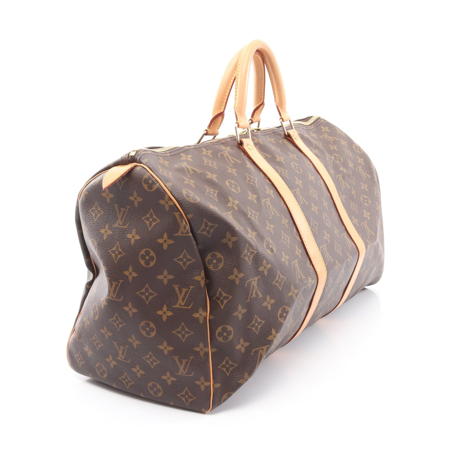 キーポル50 モノグラム ボストンバッグ PVC レザー ブラウン ルイヴィトン バッグ LOUIS VUITTON