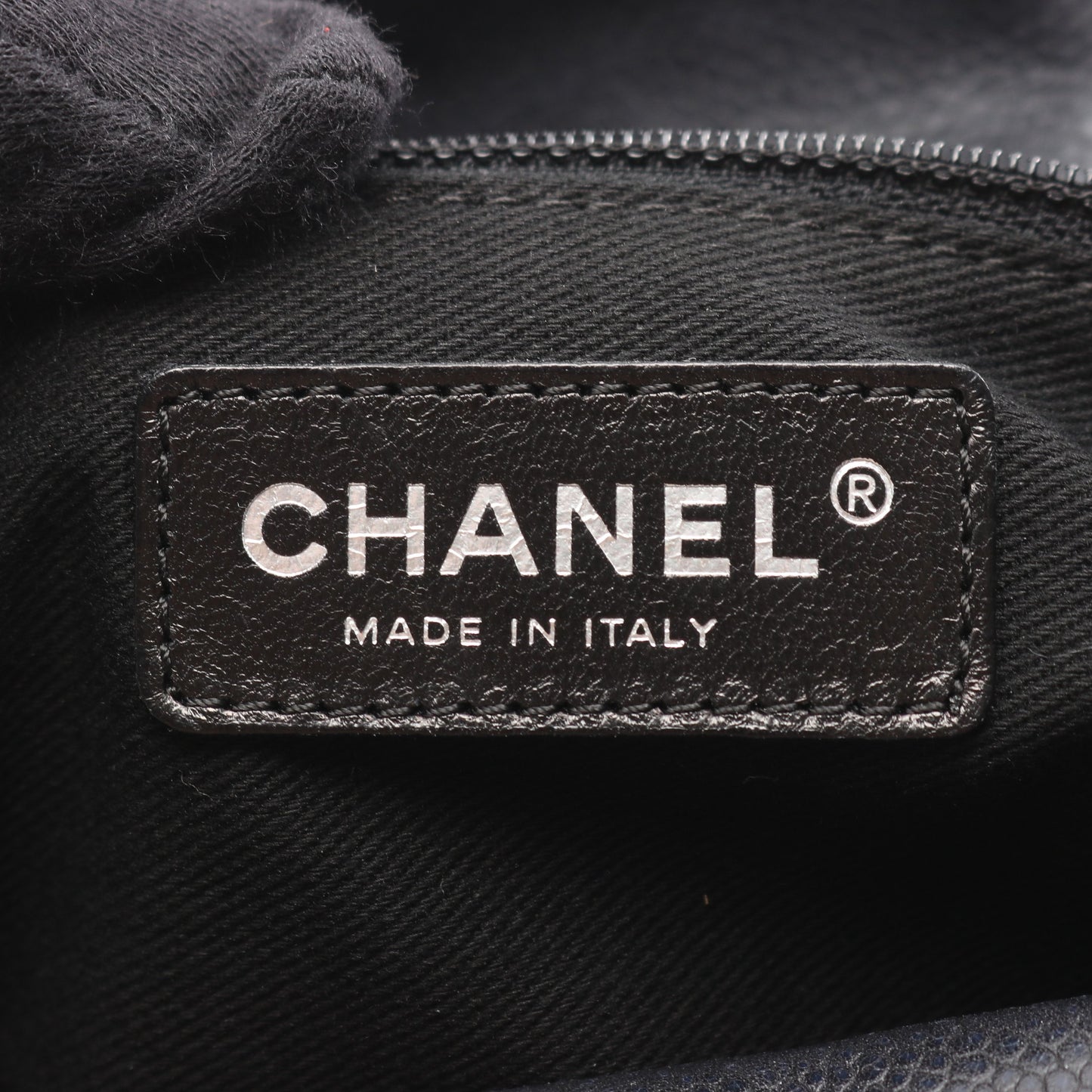 マトラッセ デカココマーク ハンドバッグ キャビアスキン ブラック シルバー金具 シャネル バッグ CHANEL
