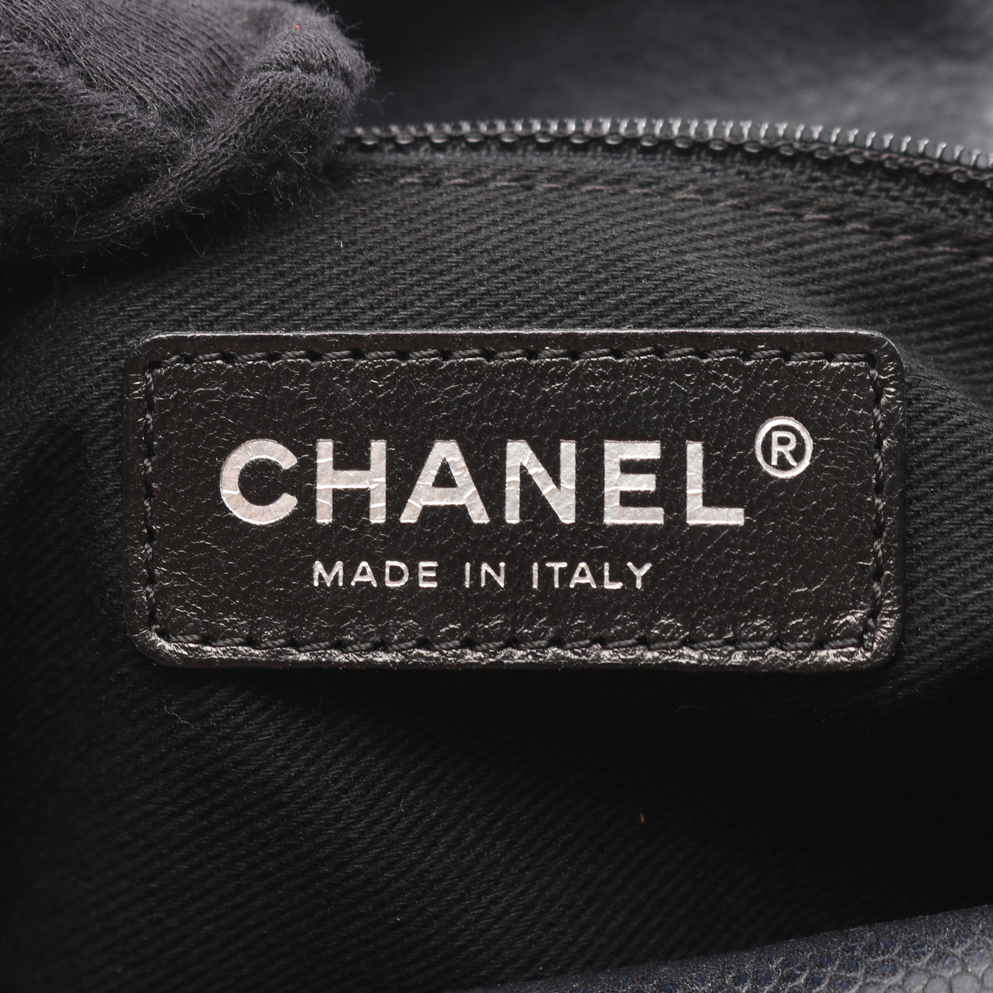 マトラッセ デカココマーク ハンドバッグ キャビアスキン ブラック シルバー金具 シャネル バッグ CHANEL