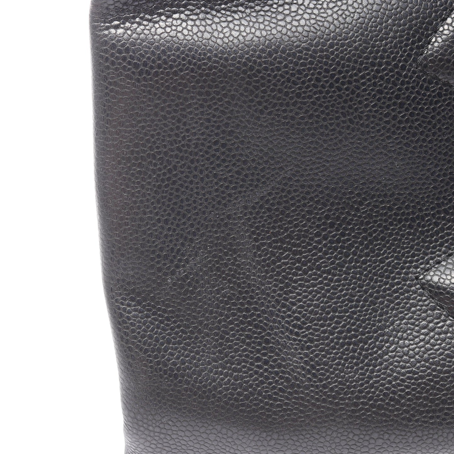 マトラッセ デカココマーク ハンドバッグ キャビアスキン ブラック シルバー金具 シャネル バッグ CHANEL