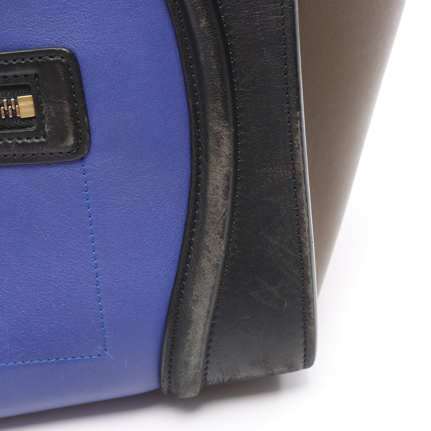 ラゲージ ミニショッパー ハンドバッグ レザー ブラック グレーブラウン ブルー セリーヌ バッグ CELINE