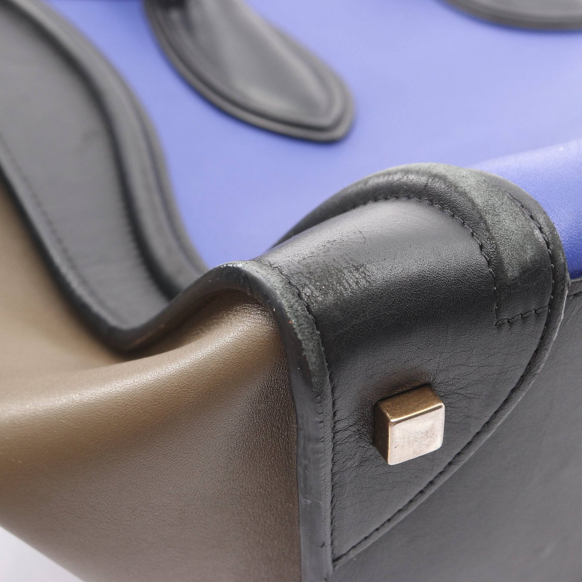 ラゲージ ミニショッパー ハンドバッグ レザー ブラック グレーブラウン ブルー セリーヌ バッグ CELINE