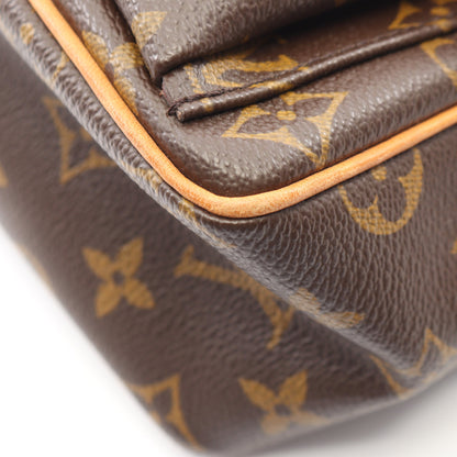 ヴィバシテPM モノグラム ショルダーバッグ PVC レザー ブラウン ルイヴィトン バッグ LOUIS VUITTON