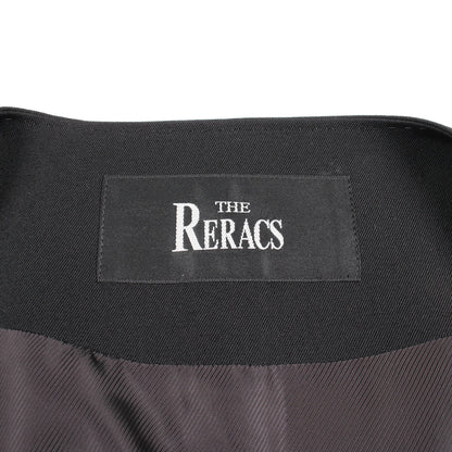 ノーカラー ジャケット ウール ブラック リラクス アウター THE RERACS