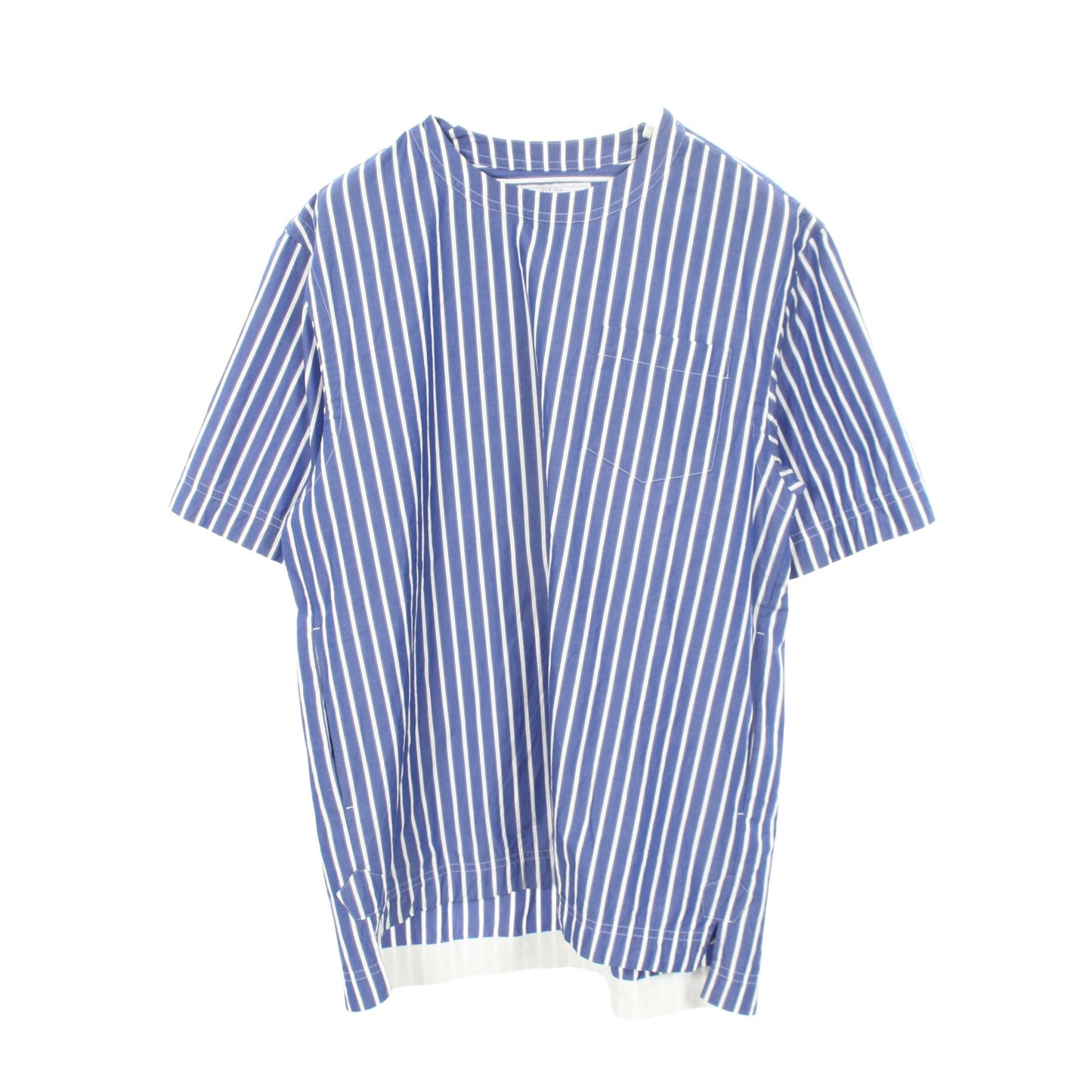 ストライプ 半袖 カットソー コットン ブルー ホワイト サカイ トップス sacai