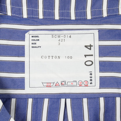 ストライプ 半袖 カットソー コットン ブルー ホワイト サカイ トップス sacai