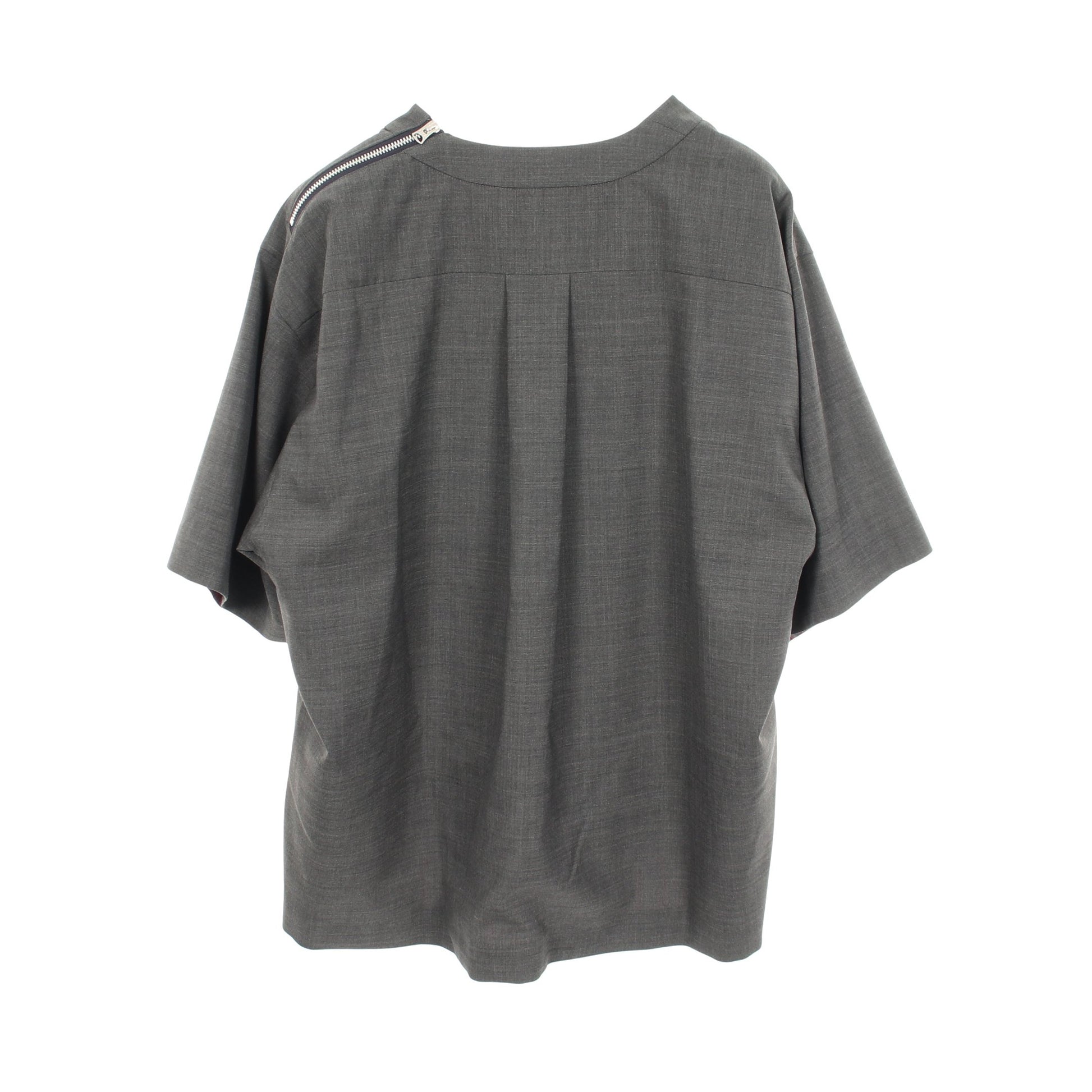 SUITING PULLOVER 半袖 カットソー ウール グレー サカイ トップス sacai