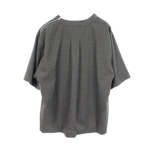 SUITING PULLOVER 半袖 カットソー ウール グレー サカイ