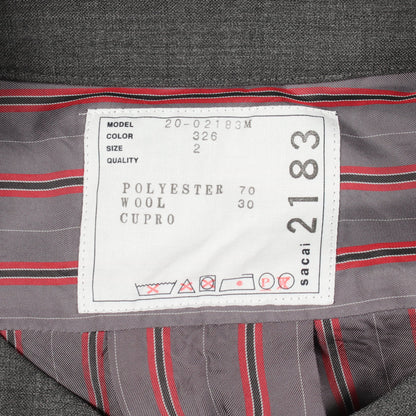 SUITING PULLOVER 半袖 カットソー ウール グレー サカイ トップス sacai