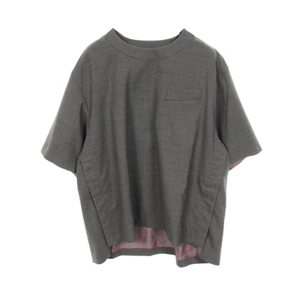 SUITING PULLOVER 半袖 カットソー ウール グレー サカイ トップス sacai