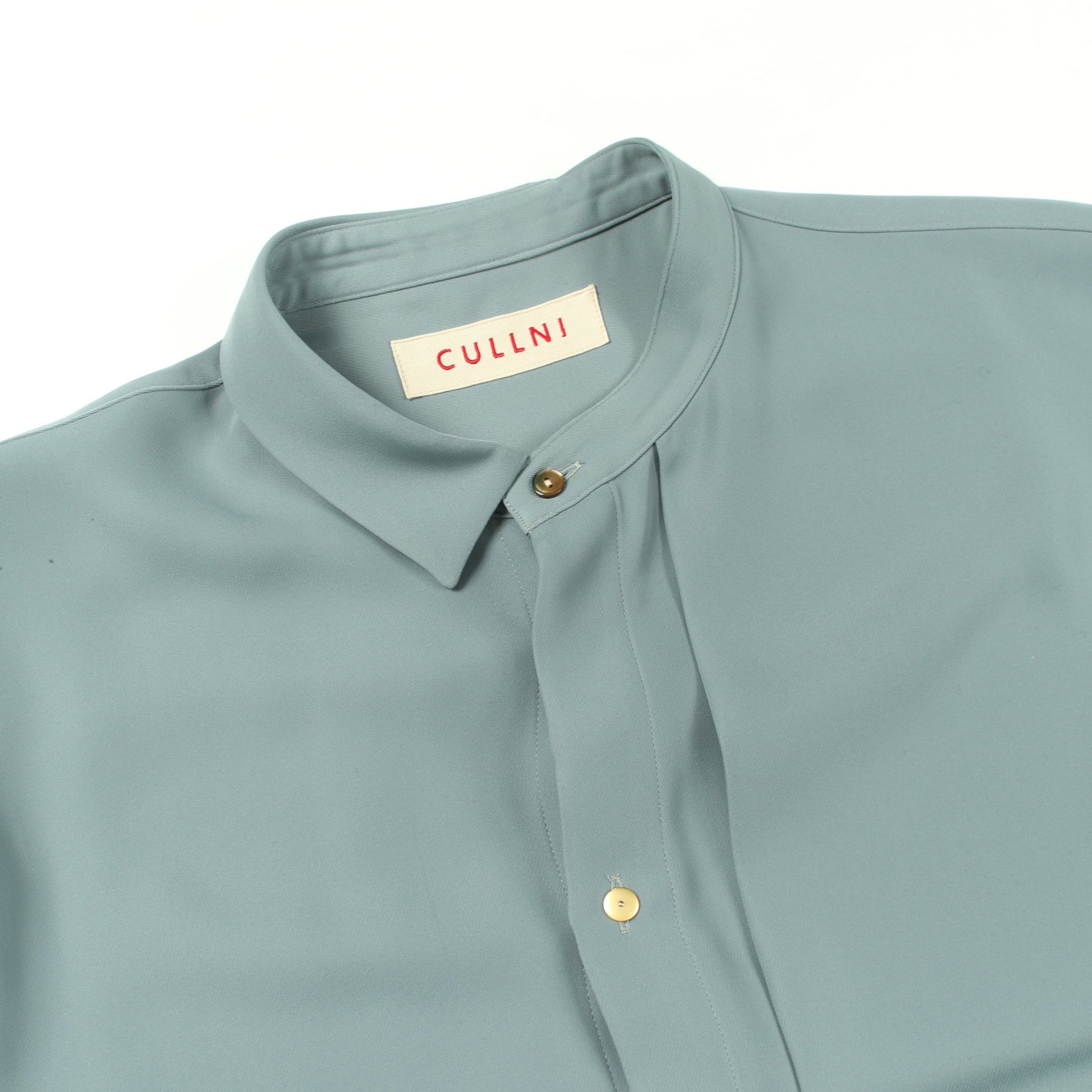 アシンメトリー シャツ ライトグリーン クルニ トップス CULLNI