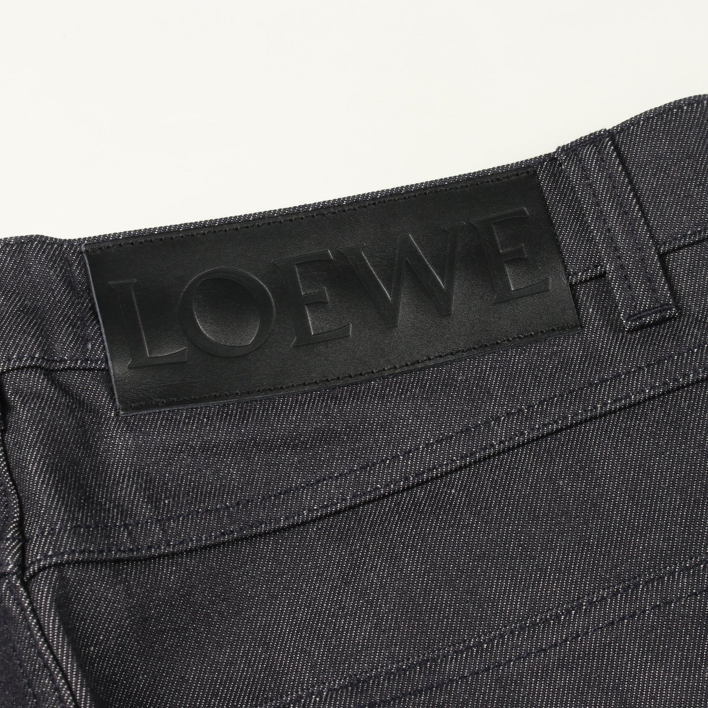 フィッシャーマン デニムパンツ コットン インディゴブルー ロエベ ボトムス LOEWE
