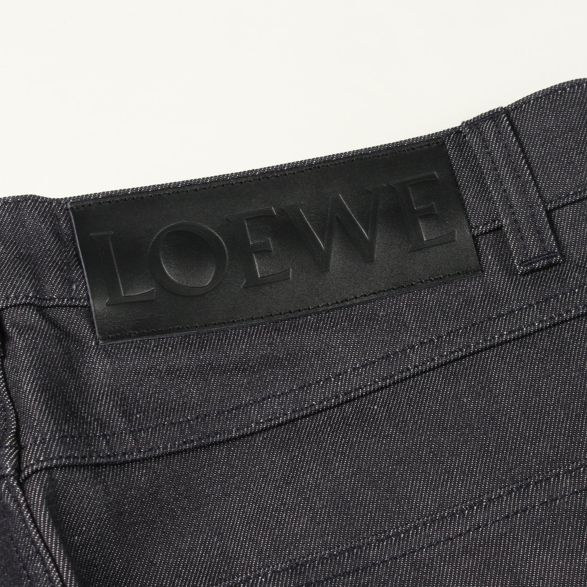 フィッシャーマン デニムパンツ コットン インディゴブルー ロエベ ボトムス LOEWE
