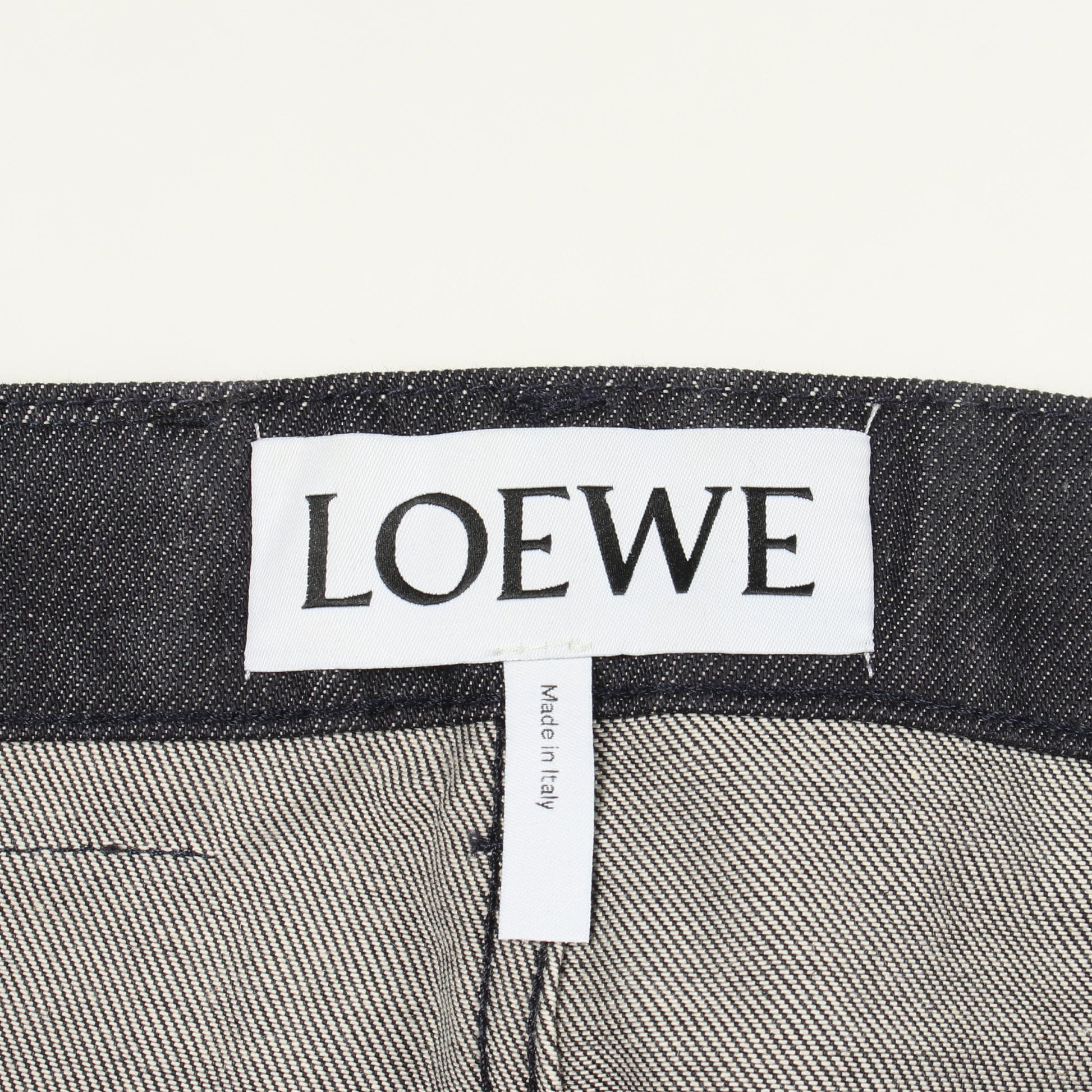フィッシャーマン デニムパンツ コットン インディゴブルー ロエベ ボトムス LOEWE
