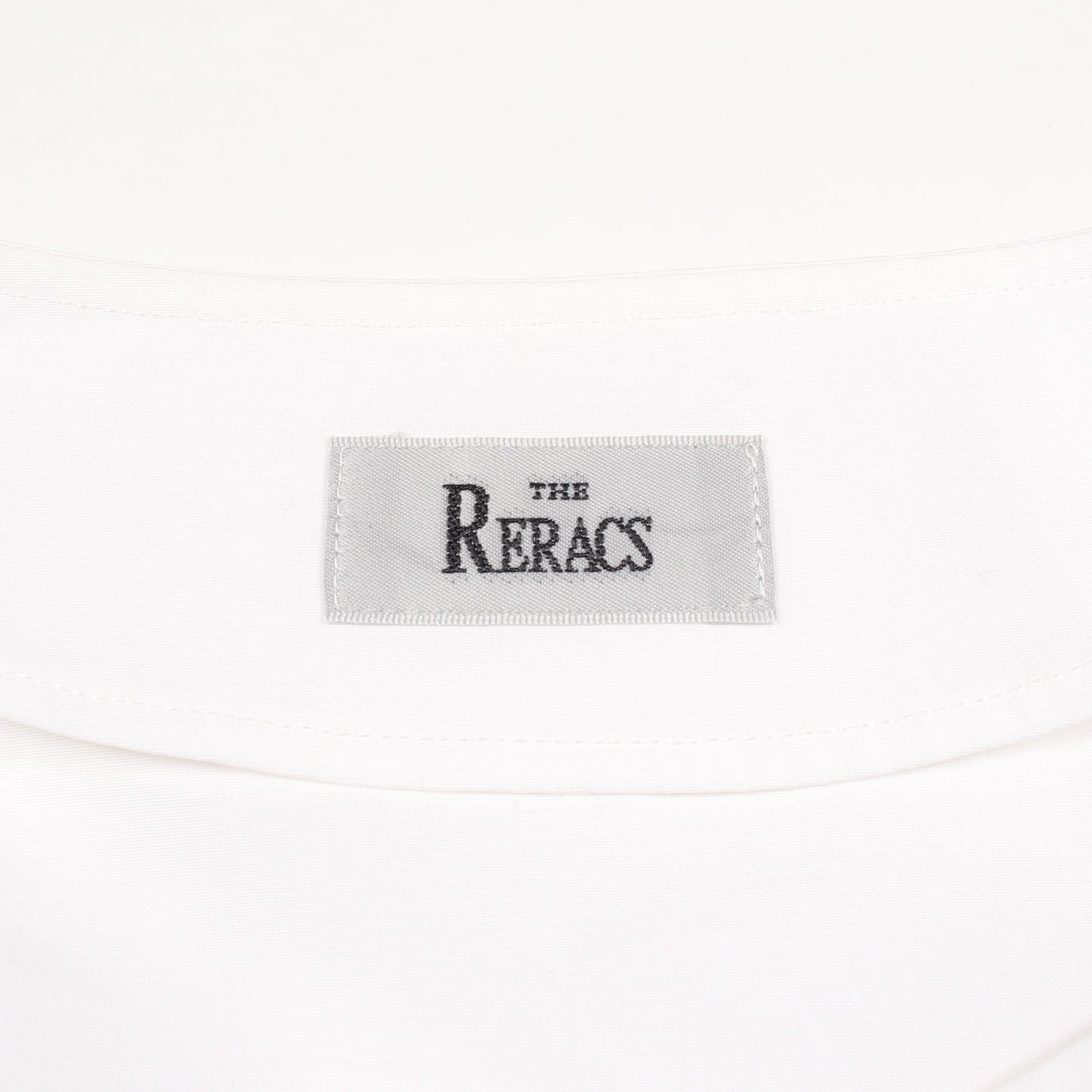 ノーカラー 長袖 シャツ コットン ホワイト リラクス トップス THE RERACS
