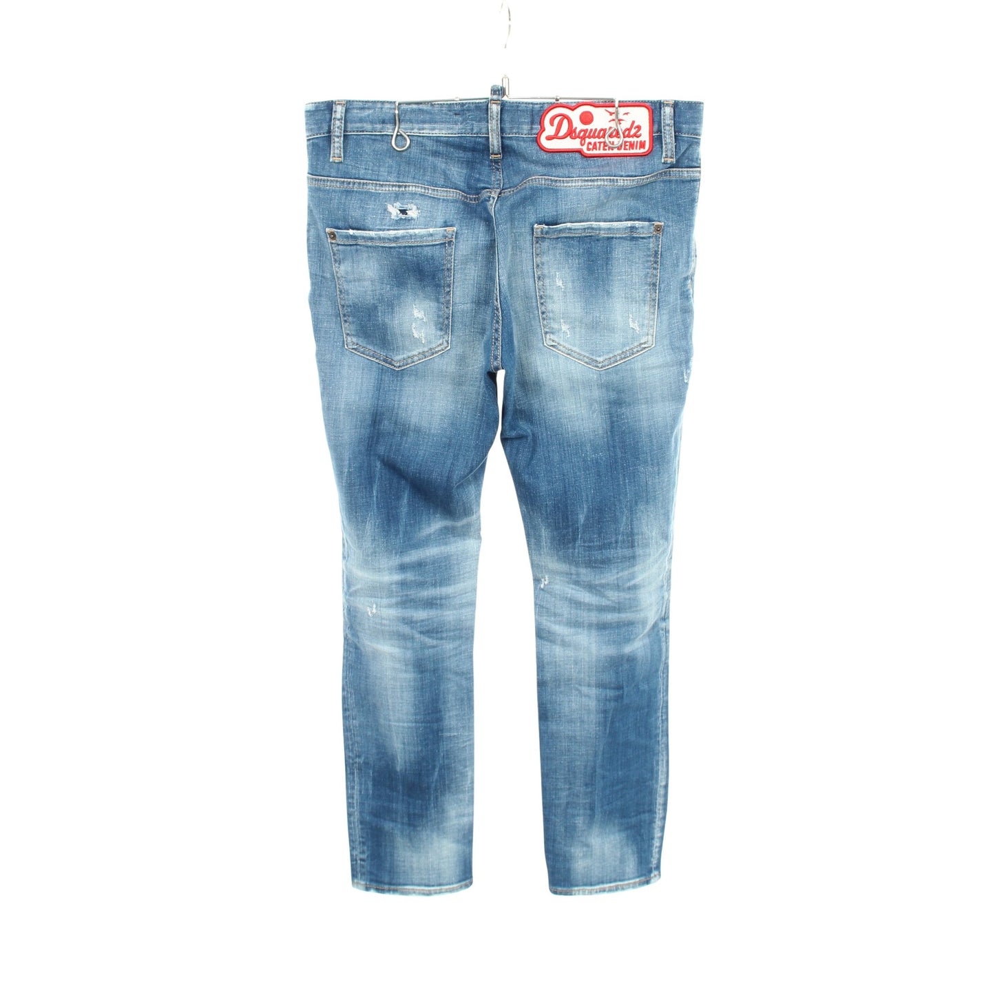 SKATER JEAN ダメージ加工 デニムパンツ コットン ブルー ディースクエアード ボトムス DSQUARED2