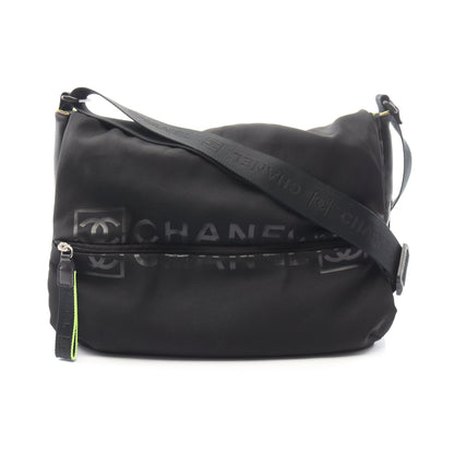 スポーツライン ココマーク ショルダーバッグ ナイロン ラバー ブラック シルバー金具 シャネル バッグ CHANEL