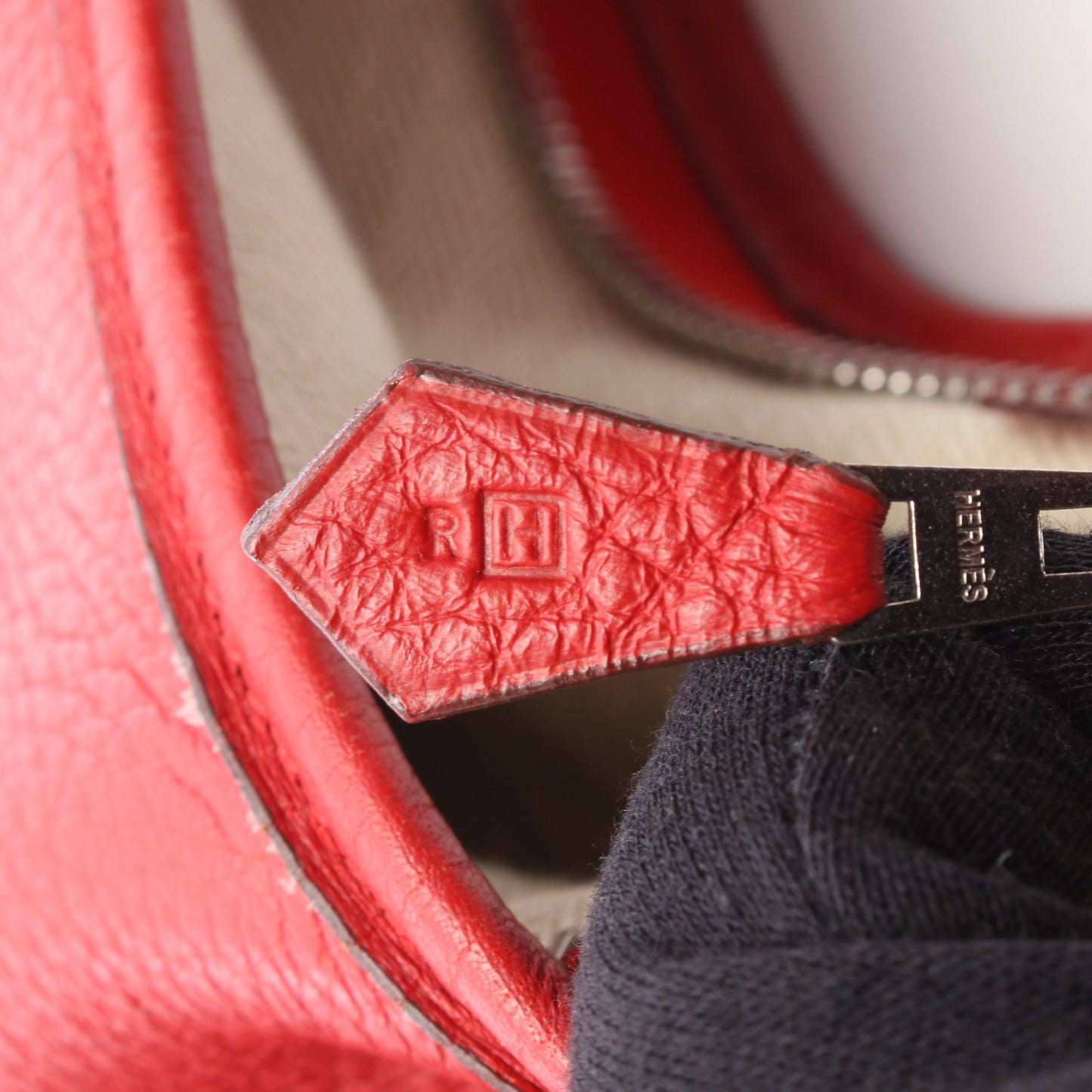 マサイGM ルージュヴィフ ワンショルダーバッグ トリヨンクレマンス レッド シルバー金具 □H刻印 エルメス バッグ HERMES