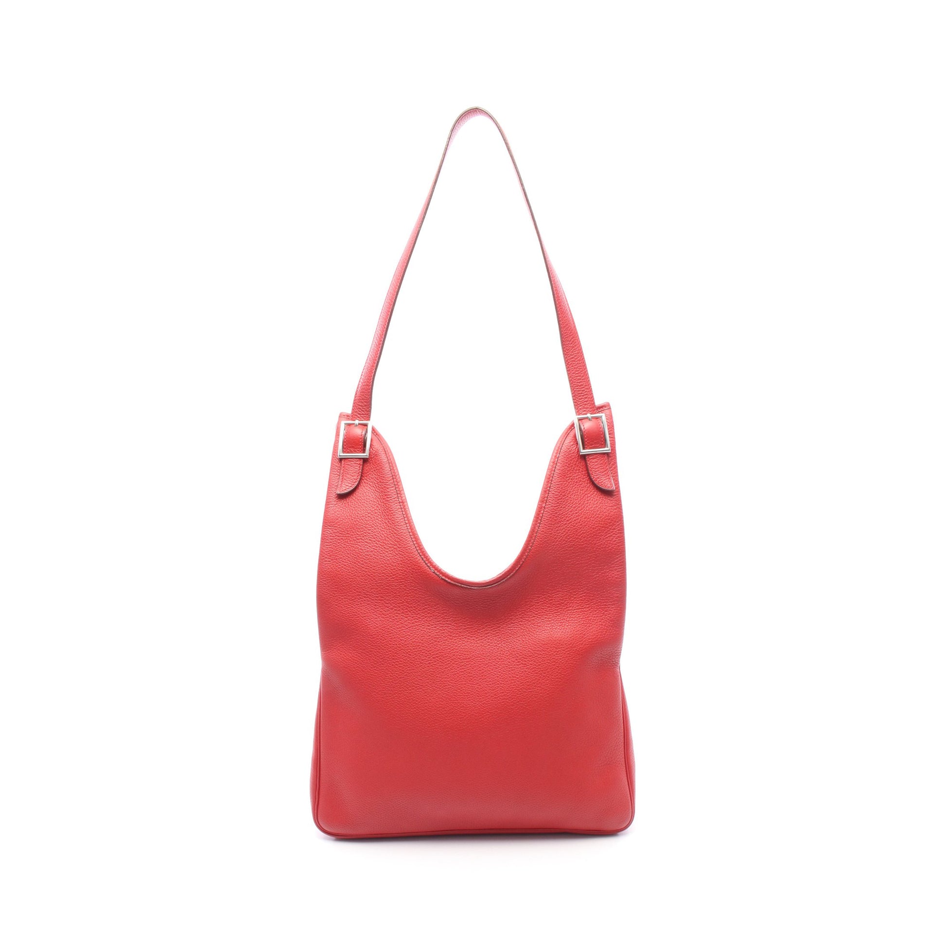 マサイGM ルージュヴィフ ワンショルダーバッグ トリヨンクレマンス レッド シルバー金具 □H刻印 エルメス バッグ HERMES