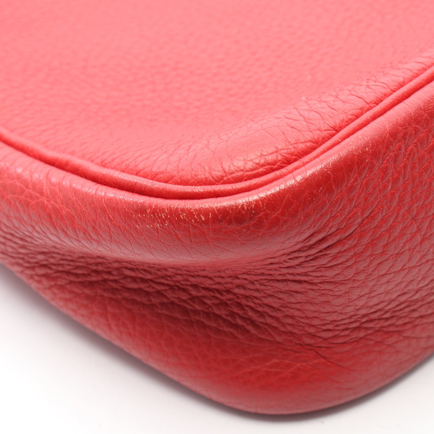 マサイGM ルージュヴィフ ワンショルダーバッグ トリヨンクレマンス レッド シルバー金具 □H刻印 エルメス バッグ HERMES