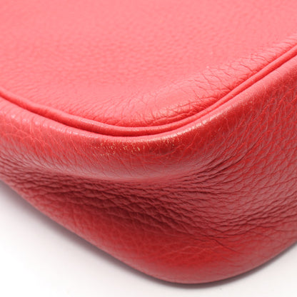 マサイGM ルージュヴィフ ワンショルダーバッグ トリヨンクレマンス レッド シルバー金具 □H刻印 エルメス バッグ HERMES