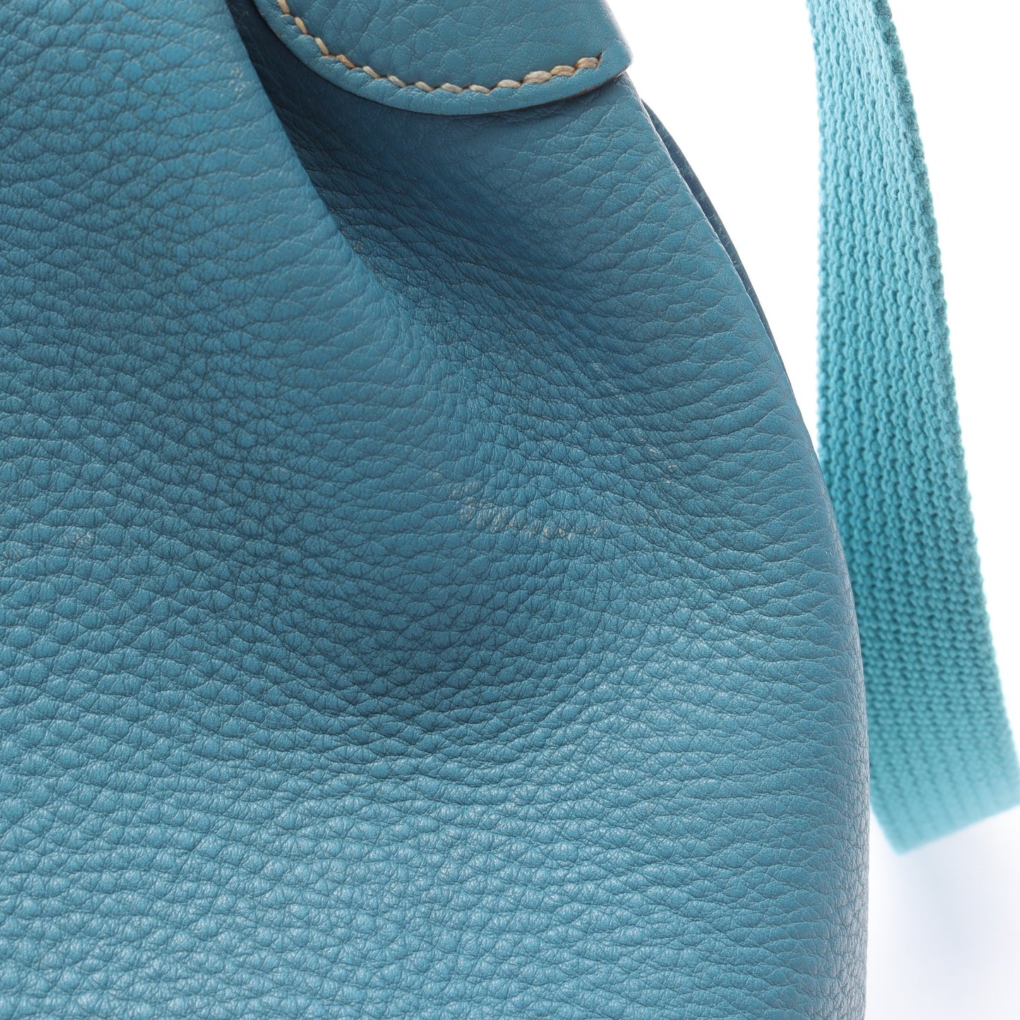 ロデオドゥ ブルージーン ショルダーバッグ トリヨンクレマンス ブルー シルバー金具 □C刻印 エルメス バッグ HERMES