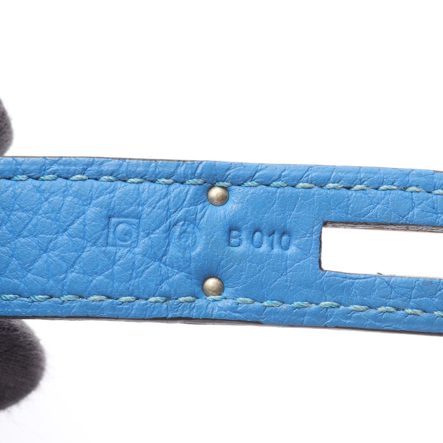 ジプシエール28 ブルーイドラ ショルダーバッグ トリヨンクレマンス ブルー シルバー金具 □Q刻印 エルメス バッグ HERMES