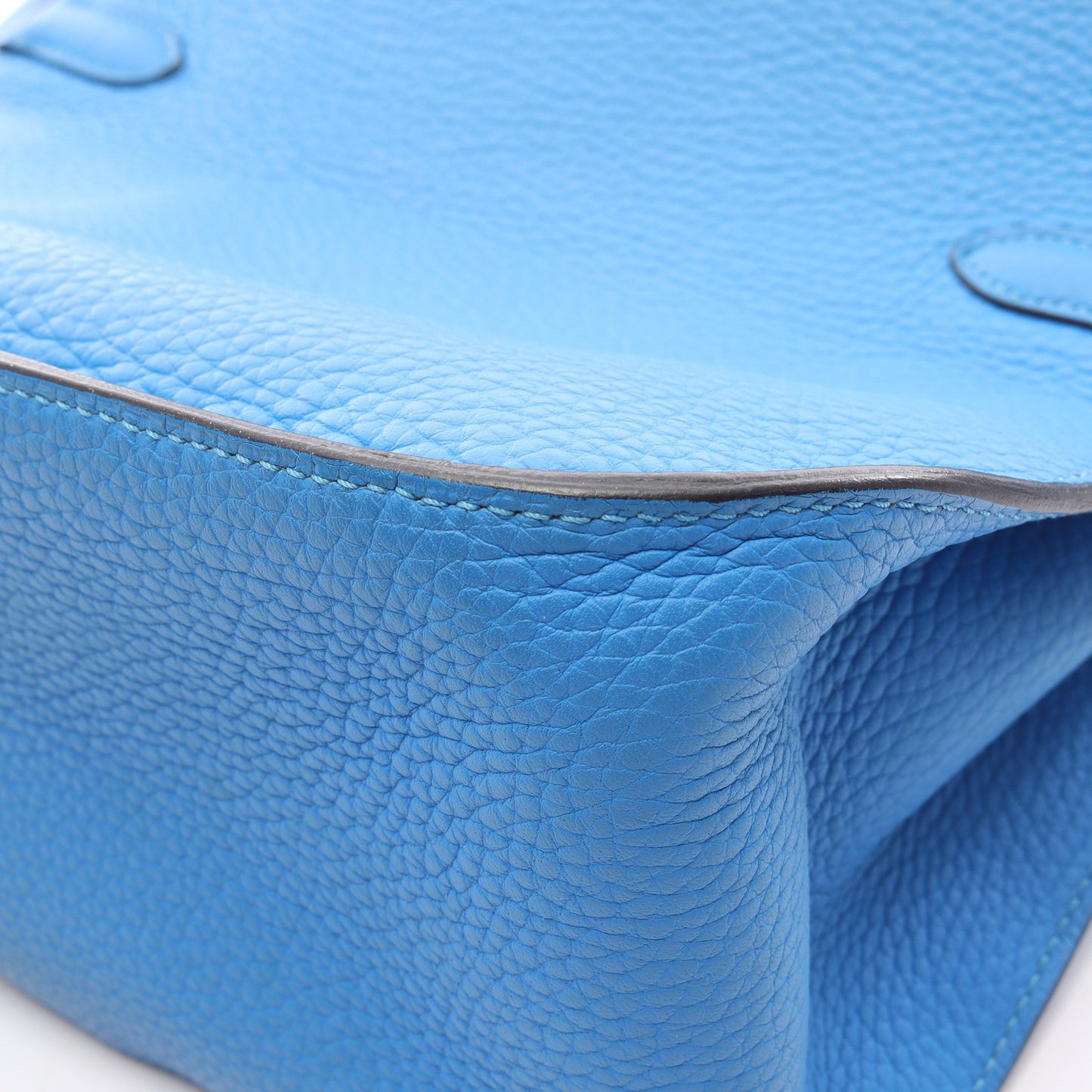 ジプシエール28 ブルーイドラ ショルダーバッグ トリヨンクレマンス ブルー シルバー金具 □Q刻印 エルメス バッグ HERMES