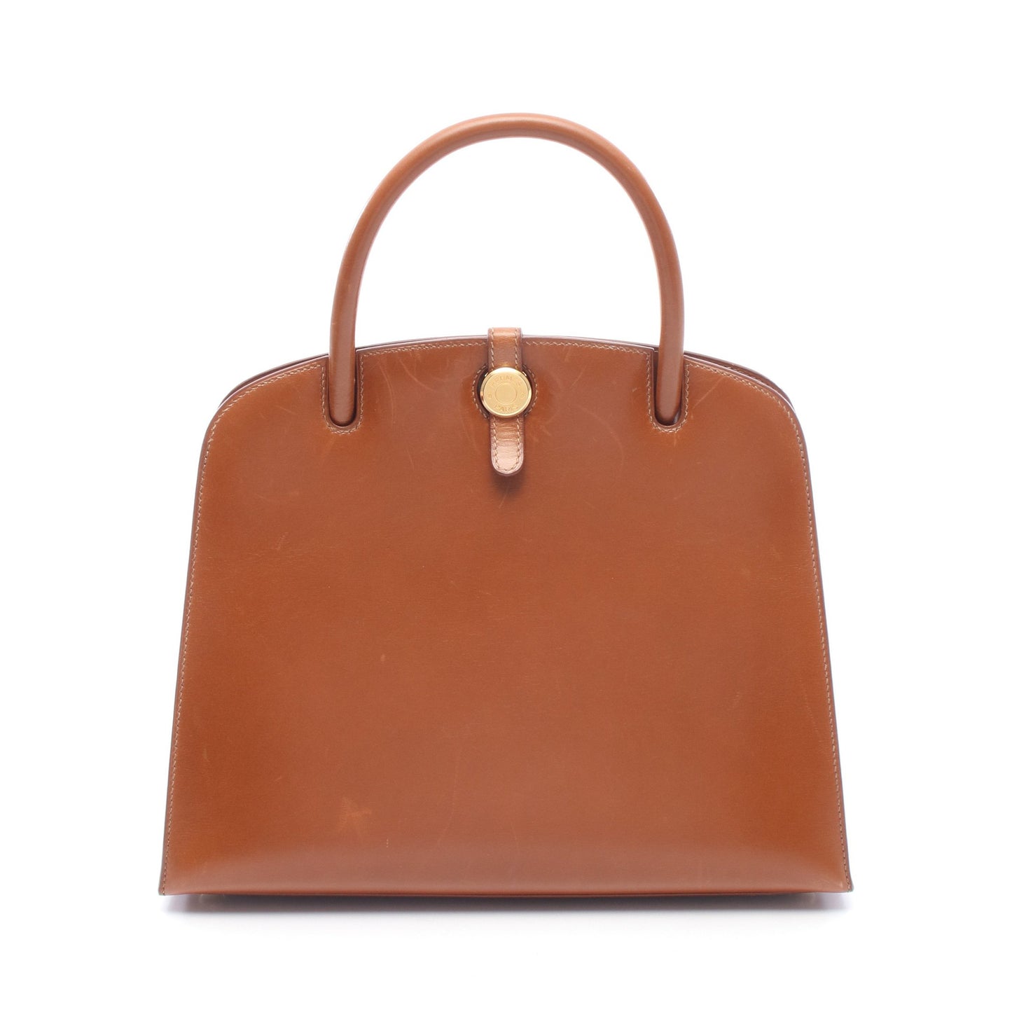 ダルヴィMM ゴールド ハンドバッグ ボックスカーフ ブラウン ゴールド金具 □E刻印 エルメス バッグ HERMES