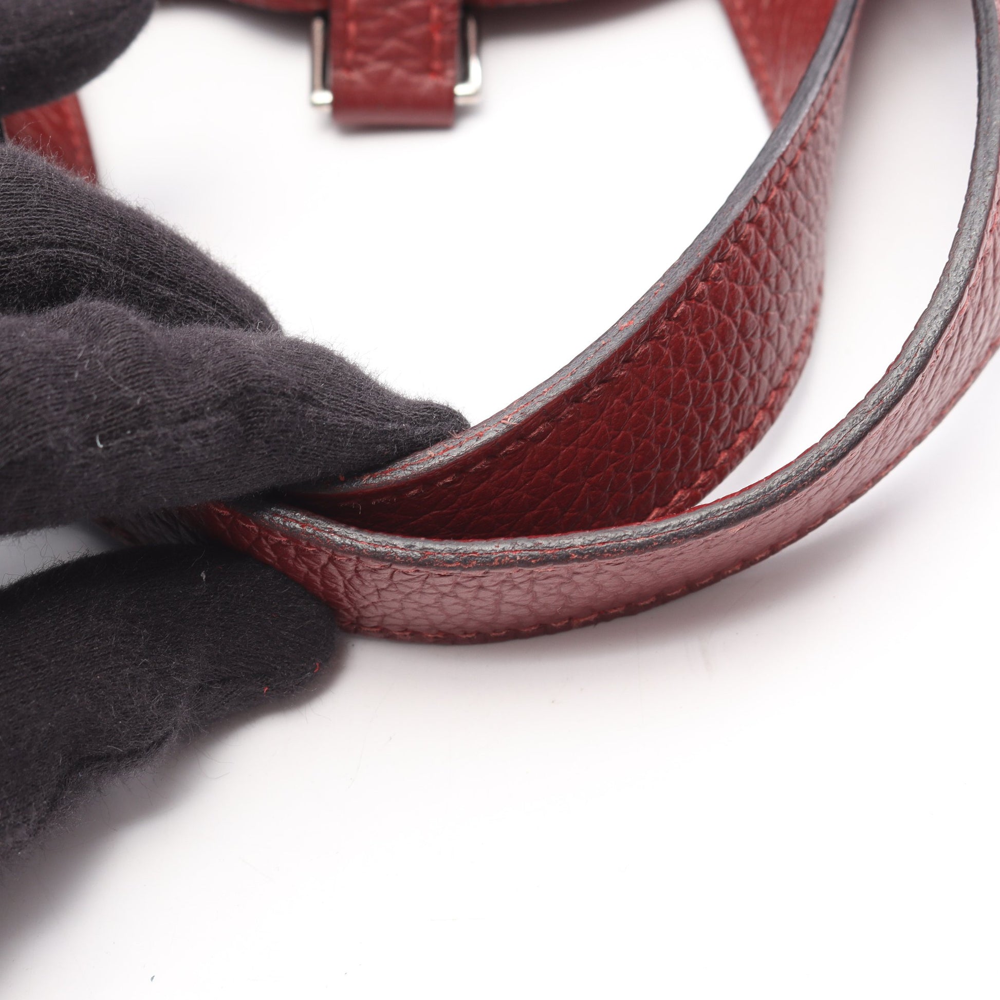 ピコタンロックPM ルージュアッシュ ハンドバッグ トリヨンクレマンス ボルドー シルバー金具 U刻印 エルメス バッグ HERMES