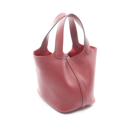ピコタンロックPM ルージュアッシュ ハンドバッグ トリヨンクレマンス ボルドー シルバー金具 U刻印 エルメス バッグ HERMES
