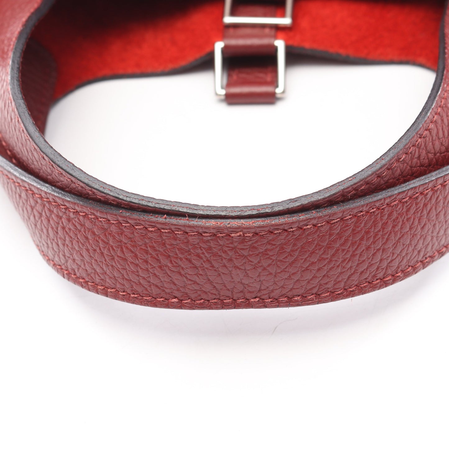 ピコタンロックPM ルージュアッシュ ハンドバッグ トリヨンクレマンス ボルドー シルバー金具 U刻印 エルメス バッグ HERMES