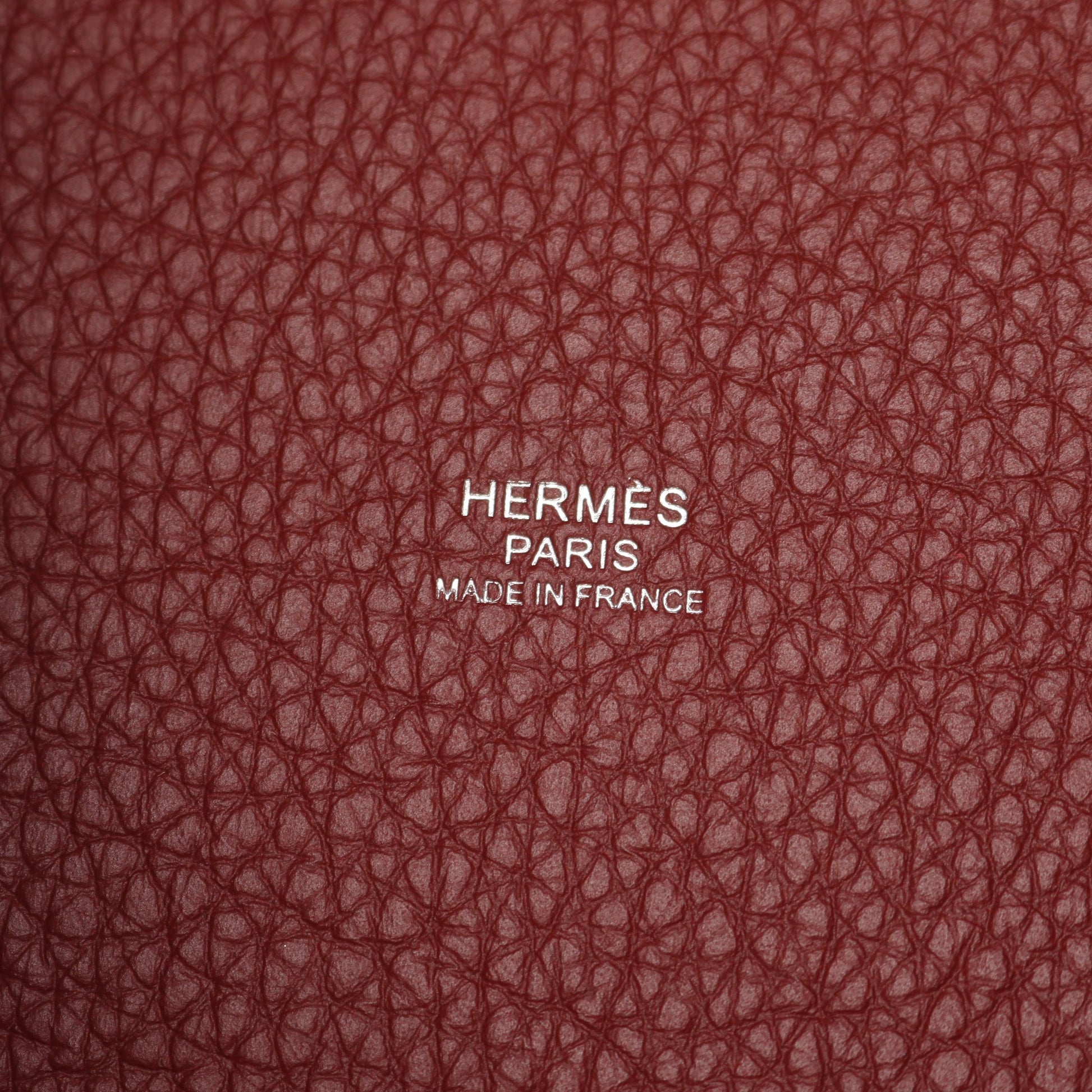 ピコタンロックPM ルージュアッシュ ハンドバッグ トリヨンクレマンス ボルドー シルバー金具 U刻印 エルメス バッグ HERMES