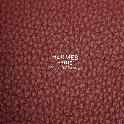 ピコタンロックPM ルージュアッシュ ハンドバッグ トリヨンクレマンス ボルドー シルバー金具 U刻印 エルメス バッグ HERMES