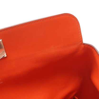 ツールボックス26 ハンドバッグ エバーカラー オレンジ シルバー金具 □R刻印 エルメス バッグ HERMES